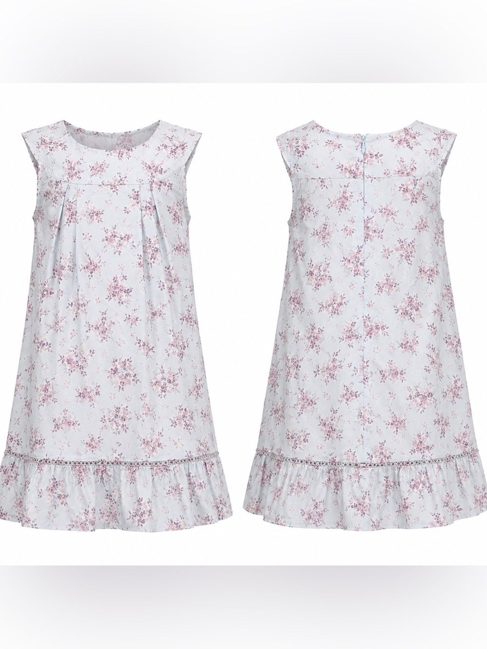 Vintage French Floral Dress White Pink - 3T Maison Hôtesse en Fleur by Miniman